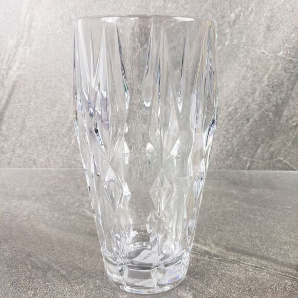 Vera Wang by Wedgwood Peplum Vase 9" Blown Glass 40001200 - Picture 1 of 6